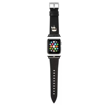 Karl Lagerfeld óraszíj fekete KLAWMOKHK Apple Watch