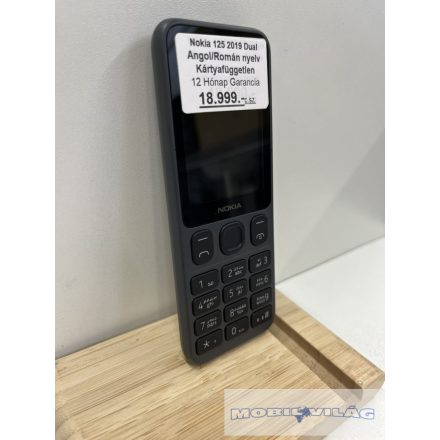 Nokia 125 Dual Kártyafüggetlen fekete színben Angol/Román nyelv