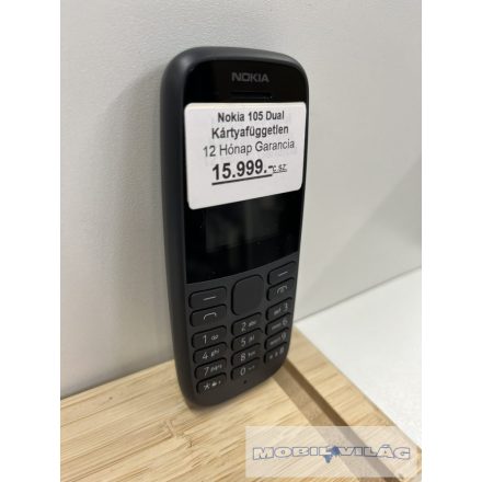 Nokia 105 Dual Fekete Kártyafüggetlen
