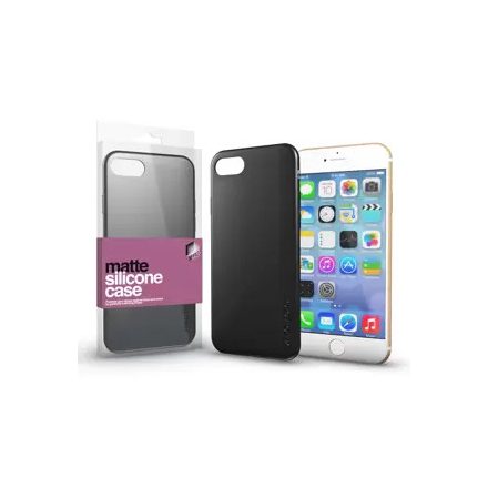 XPRO Szilikon Matte Tok Ultravékony Fekete Apple iPhone 7 Plus / 8 Plus készülékhez